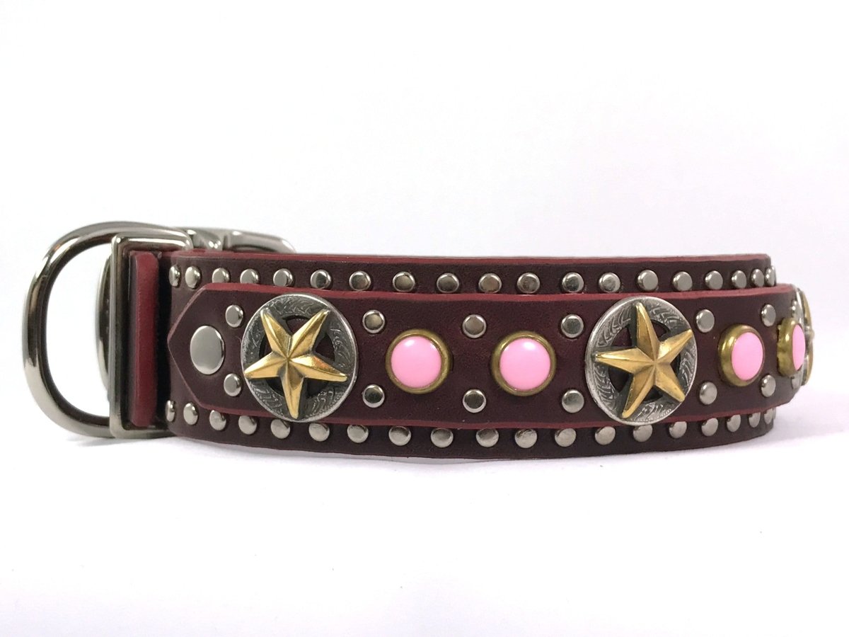Premium Western Leather Dog Collar - Handcrafted Arizona Style Pet Accessory for Medium & Large Dogs - Perfect for Training, Hiking & Outdoor Adventures