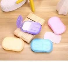 **KPS Scented Soap Flakes - Mini Travel Soap Sheets for Camping, Hiking & Outdoor Activities | Foaming Hand Wash Strips | Disposable & Portable (Multicolor) - Perfect for Travel, Gym, Backpacking & On-the-Go Hygiene**