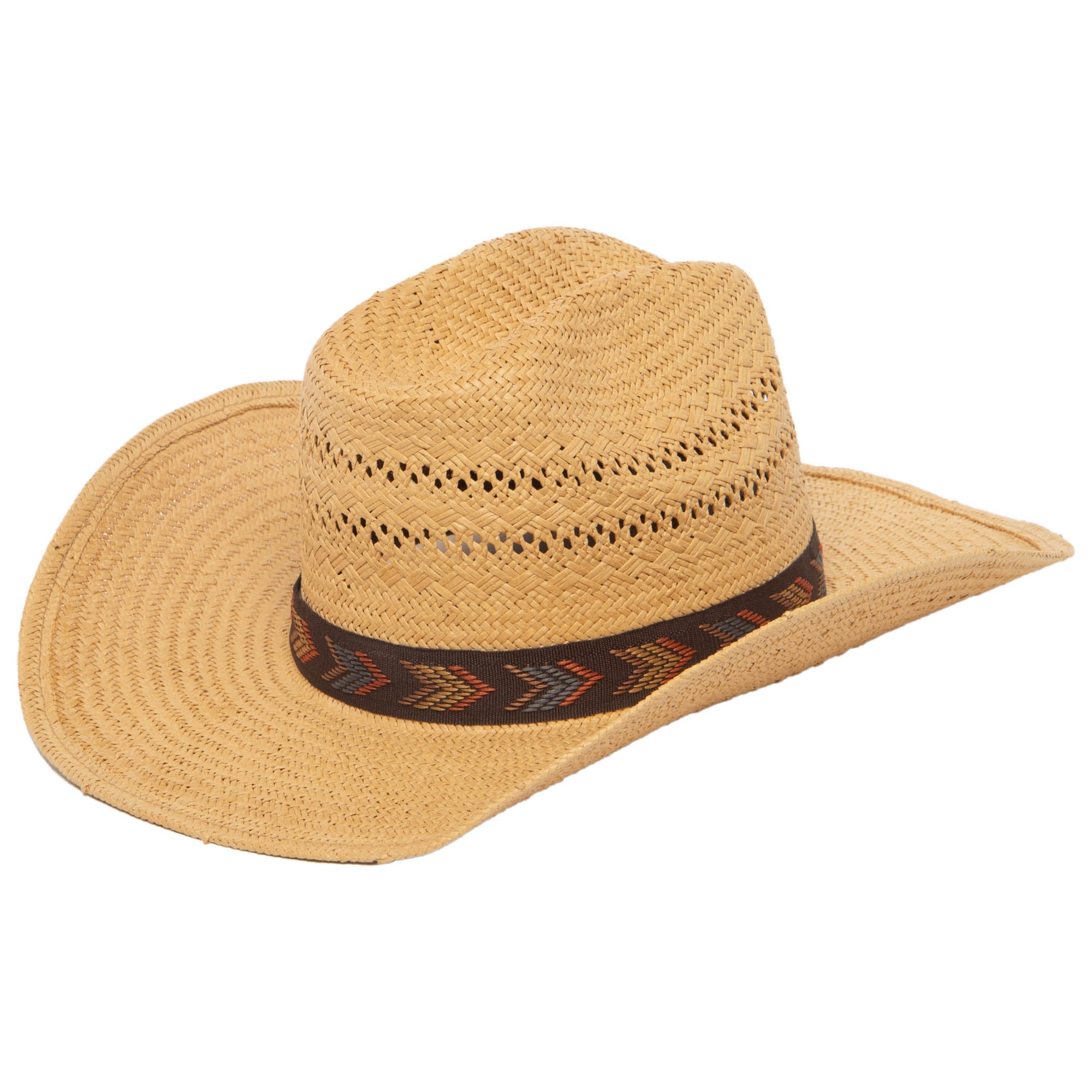 Men's Ventilated Cattleman's Crease Cowboy Hat - Western Style for Rodeo, Outdoor & Country Fashion