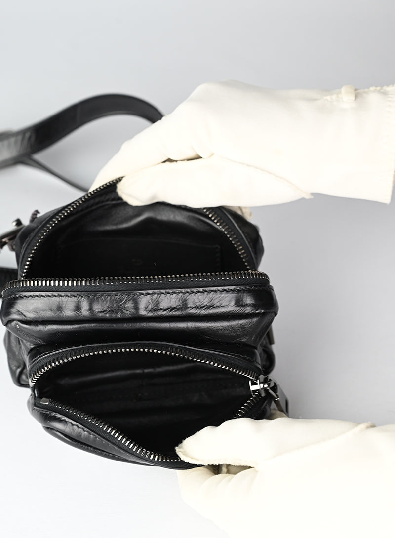 Valentino Black VLTN Crossbody Bag for Women | Luxury Leather Shoulder Purse | Perfect for Parties, Dates & Evening Events