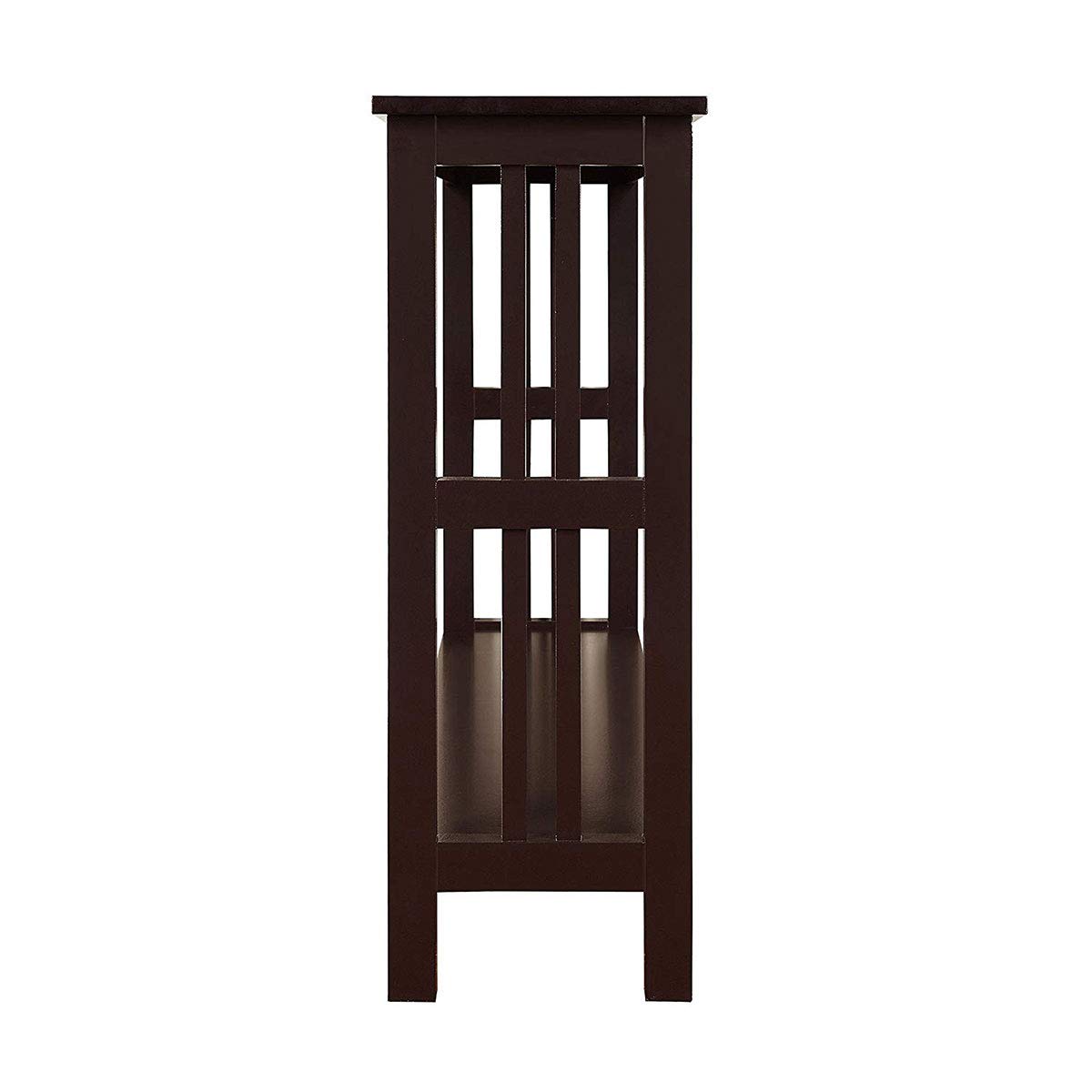 Convenience Concepts Mission Console Table with Shelf - Espresso Finish Entryway Table for Living Room, Hallway & Home Decor