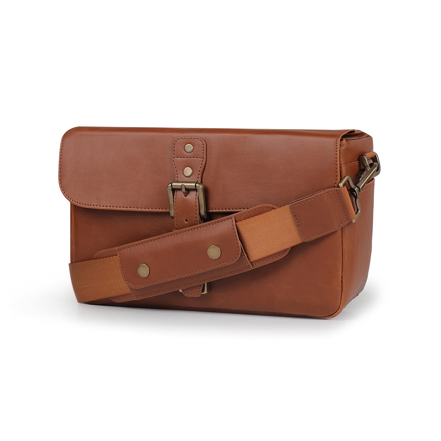 **MegaGear Genuine Leather Camera Messenger Bag - Durable & Stylish Crossbody Bag for DSLR, Mirrorless Cameras - Perfect for Travel, Photography & Everyday Use**