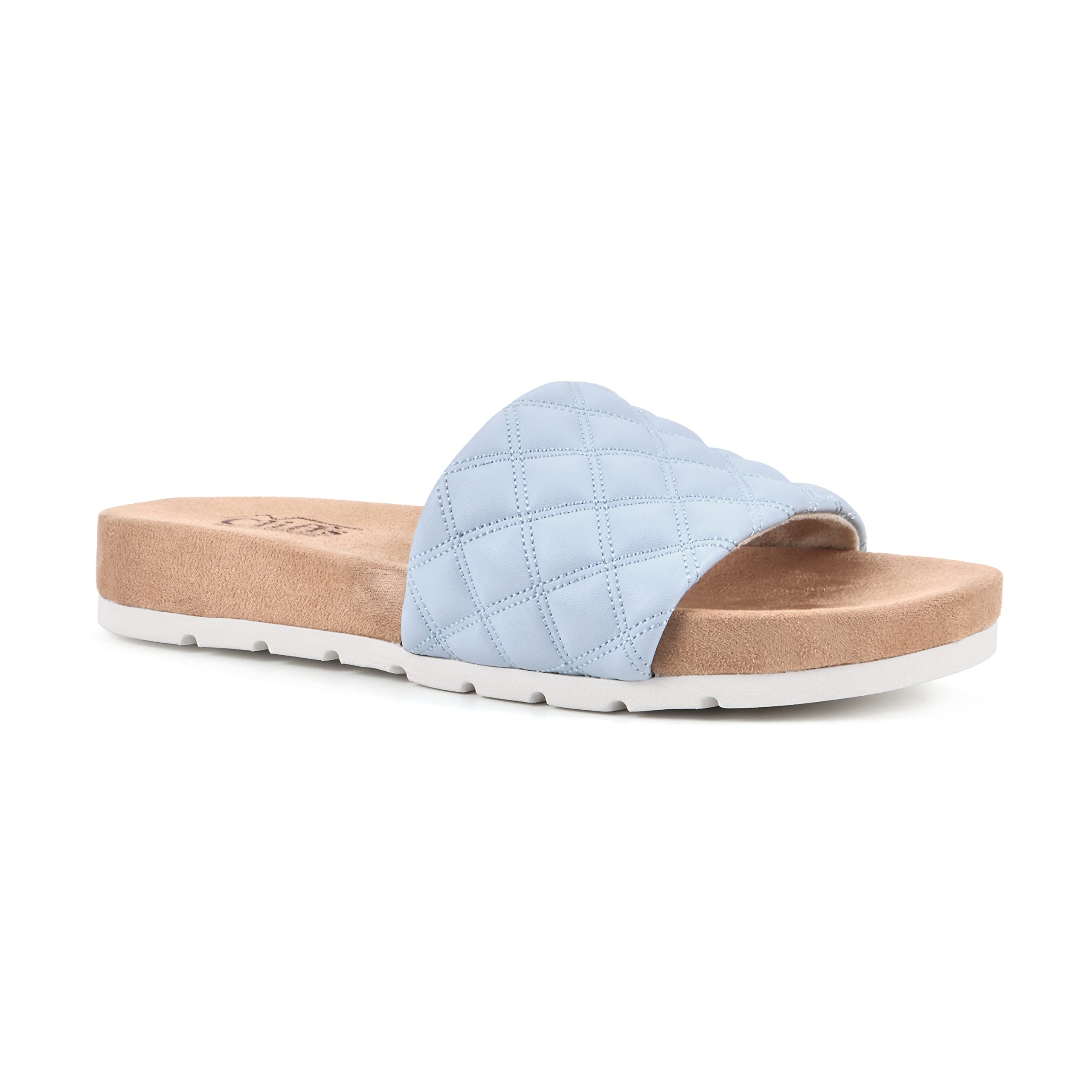 White Mountain Tiptop Women's Slide Sandals - Comfortable for Beach & Pool