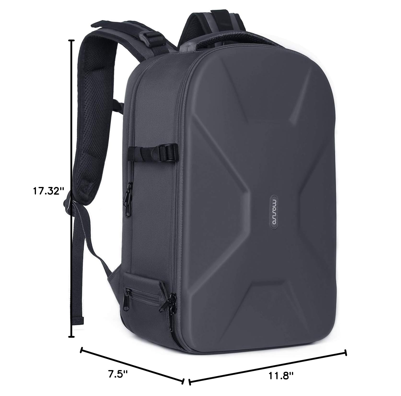 MOSISO Waterproof DSLR Camera Backpack 15-16 Inch - Hardshell Case for Canon Nikon Sony Mirrorless Cameras with Tripod Holder & Laptop Compartment (Gray) - Perfect for Travel Photography & Outdoor Adventures