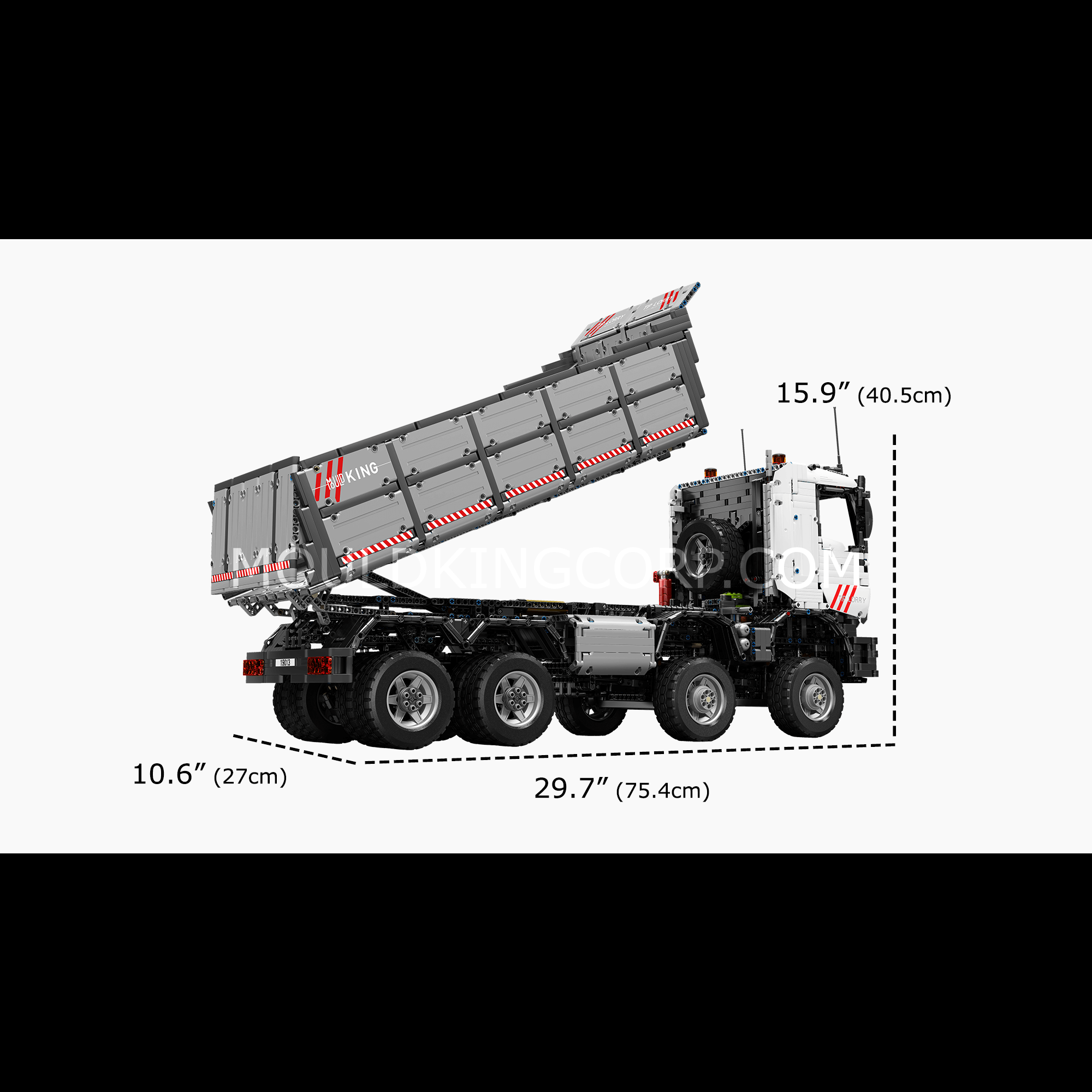Mould King 19013 Pneumatic Tipper Truck Building Blocks Set - 5,768 Pieces STEM Toy for Kids & Adults | Construction Vehicle Model for Play, Display & Collector's Showcase