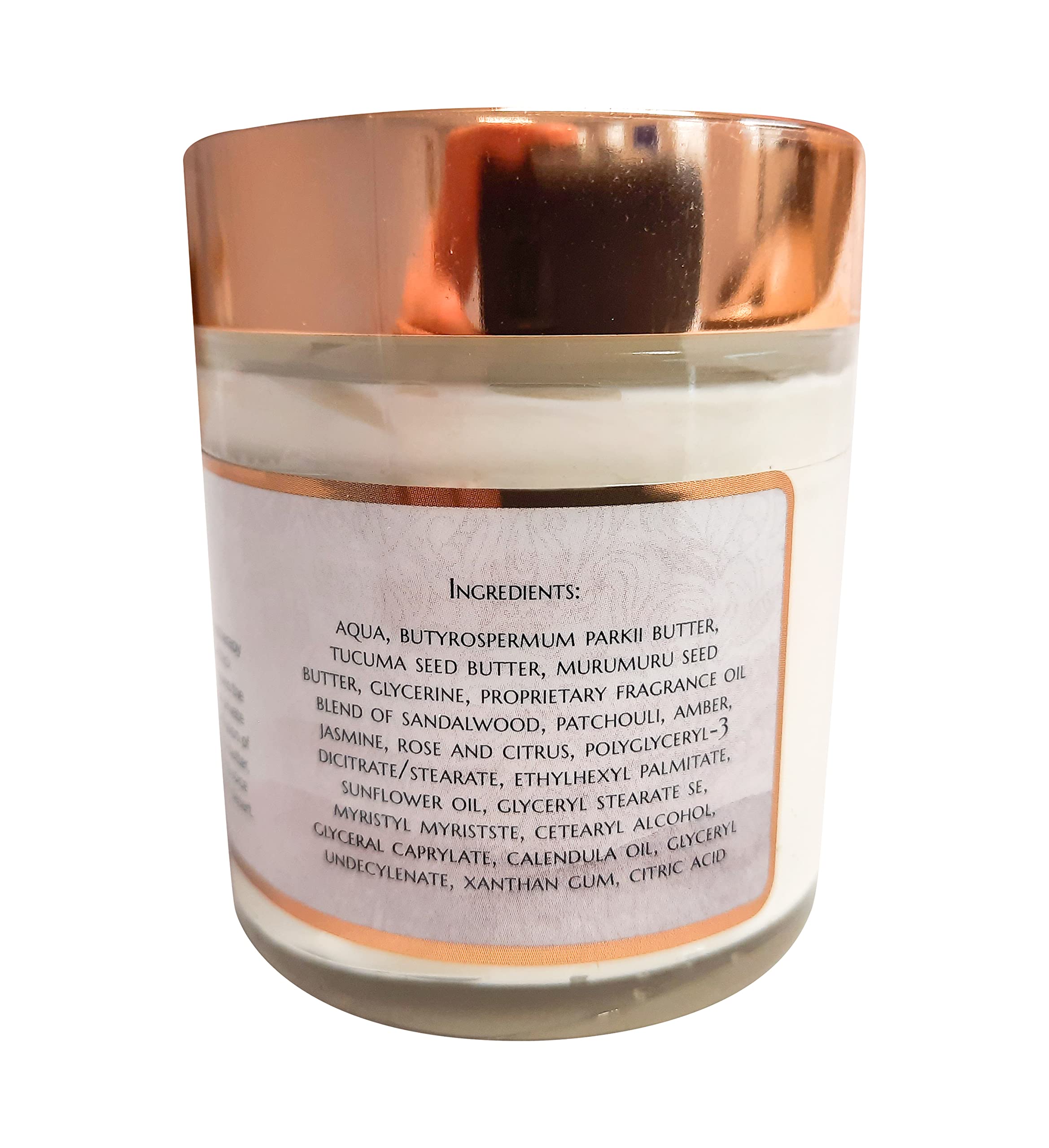 Mistique Body Butter - Sandalwood & Patchouli Scented Deep Moisturizing Cream with Tucuma Butter for Dry Skin | All Over Body Hydration for Women & Men | Perfect for Daily Use, After Shower & Nighttime Skincare