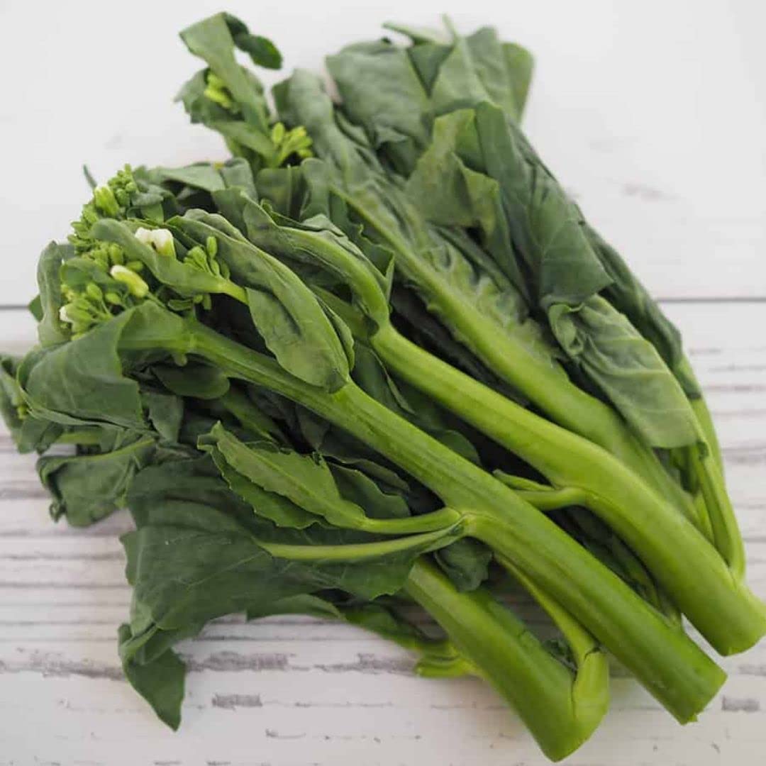 Chinese Broccoli Seeds - 1000 Open Pollinated Kai Lan/Gai Lan (Brassica Alboglabra) for Home Gardening & Asian Cooking