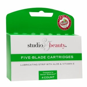 Studio 35 Beauty 5-Blade Razor Cartridges for Women - 4 Pack - Smooth & Precise Shaving - Perfect for Legs, Underarms & Bikini Line