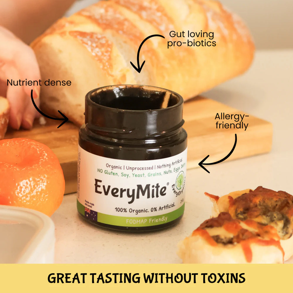 EVERYORGANICS EveryMite FODMAP Friendly Peanut Butter Alternative - 150g Jar | Low FODMAP Spread for IBS & Digestive Health | Perfect for Toast, Smoothies & Baking