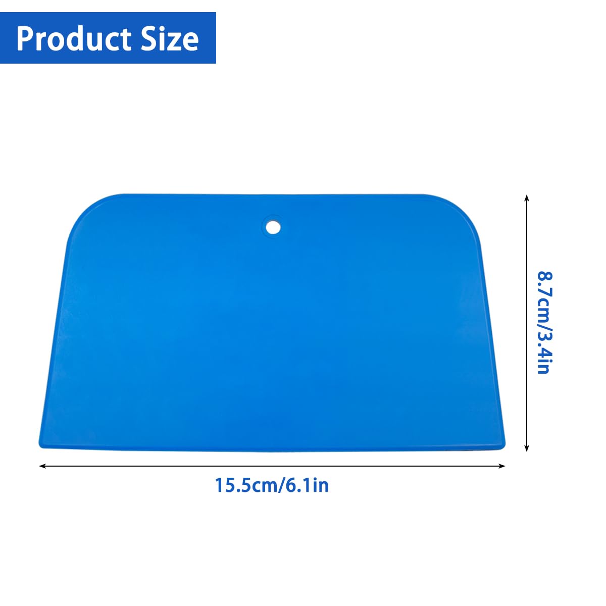 10-Piece 6-Inch Plastic Body Filler Spreader Set - Reusable Automotive Putty & Paint Applicators for Fillers, Glazes, Caulks - Perfect for Car Repairs & DIY Projects (Blue)