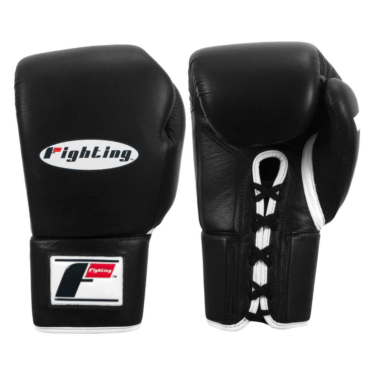 Fighting Fury Professional Lace-Up Boxing Gloves for Training - Premium Leather MMA Sparring & Heavy Bag Workout Gear