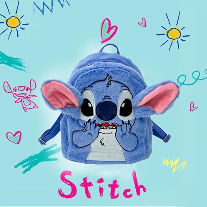 Adorable Kawaii Plush Toddler Backpack for Girls & Boys - Cute Mini Furry Cartoon Backpack for Preschool & Kindergarten - Pink Anime Kids Backpack Gift for Birthday & School Use