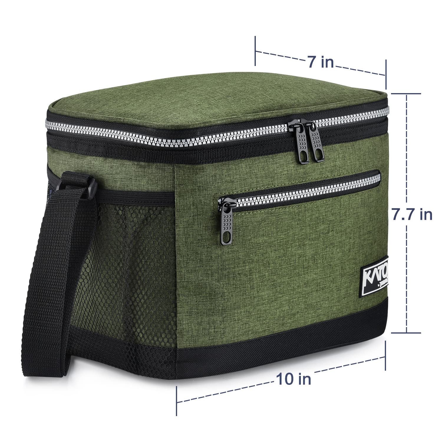 Tirrinia Insulated Lunch Box for Men & Women - Leakproof Thermal Lunch Bag for Office, Picnic, Work, Beach & Camping - Reusable Lunch Cooler Tote for Adults (Green) - Perfect for Meal Prep, Daily Commute & Outdoor Adventures