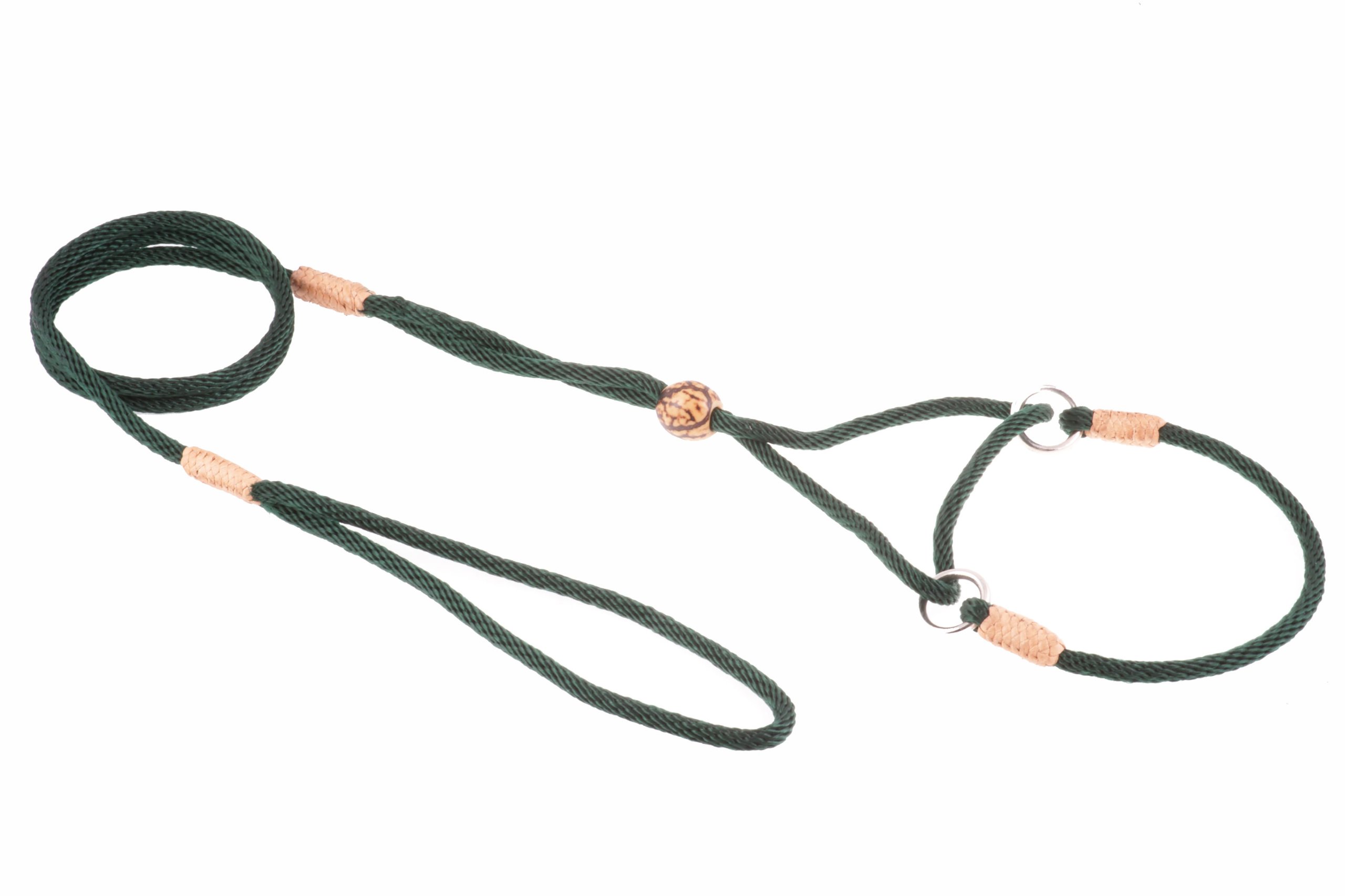 Alvalley Martingale Dog Leash with Collar - Soft Nylon Training Leash for Small & Medium Dogs - Includes Tagua Bead Stopper - Adjustable for Comfort & Control - Ideal for Walking, Obedience Training & Outdoor Adventures