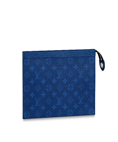 Authentic Louis Vuitton Pochette Voyage MM Monogram Blue Crossbody Bag - Perfect for Travel, Work & Everyday Use