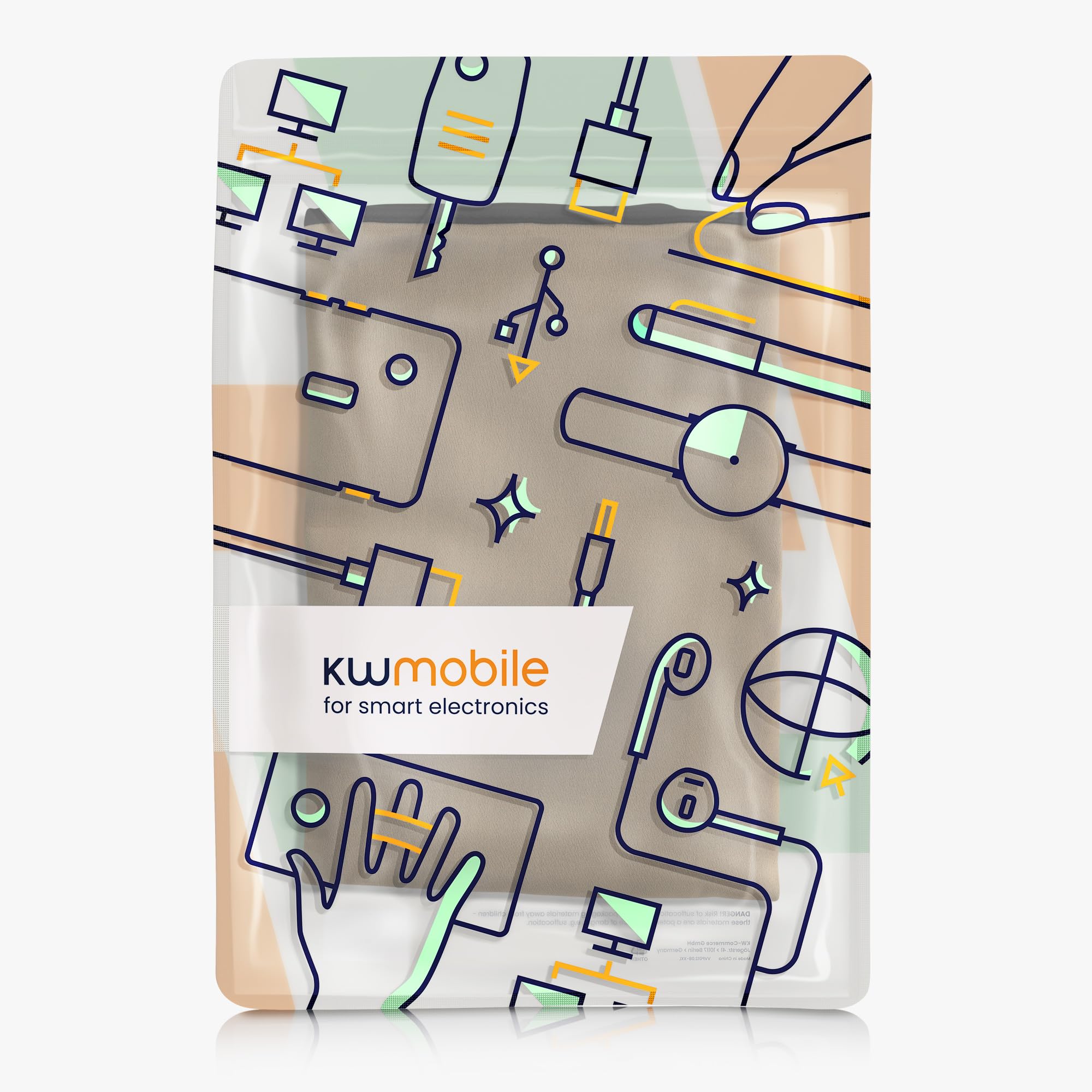 kwmobile Neoprene Dust Cover for 24-26 Inch Monitors - Computer Screen Protector & Display Case in Beige - Perfect for Home Office, Gaming Setup, and Workspace Protection
