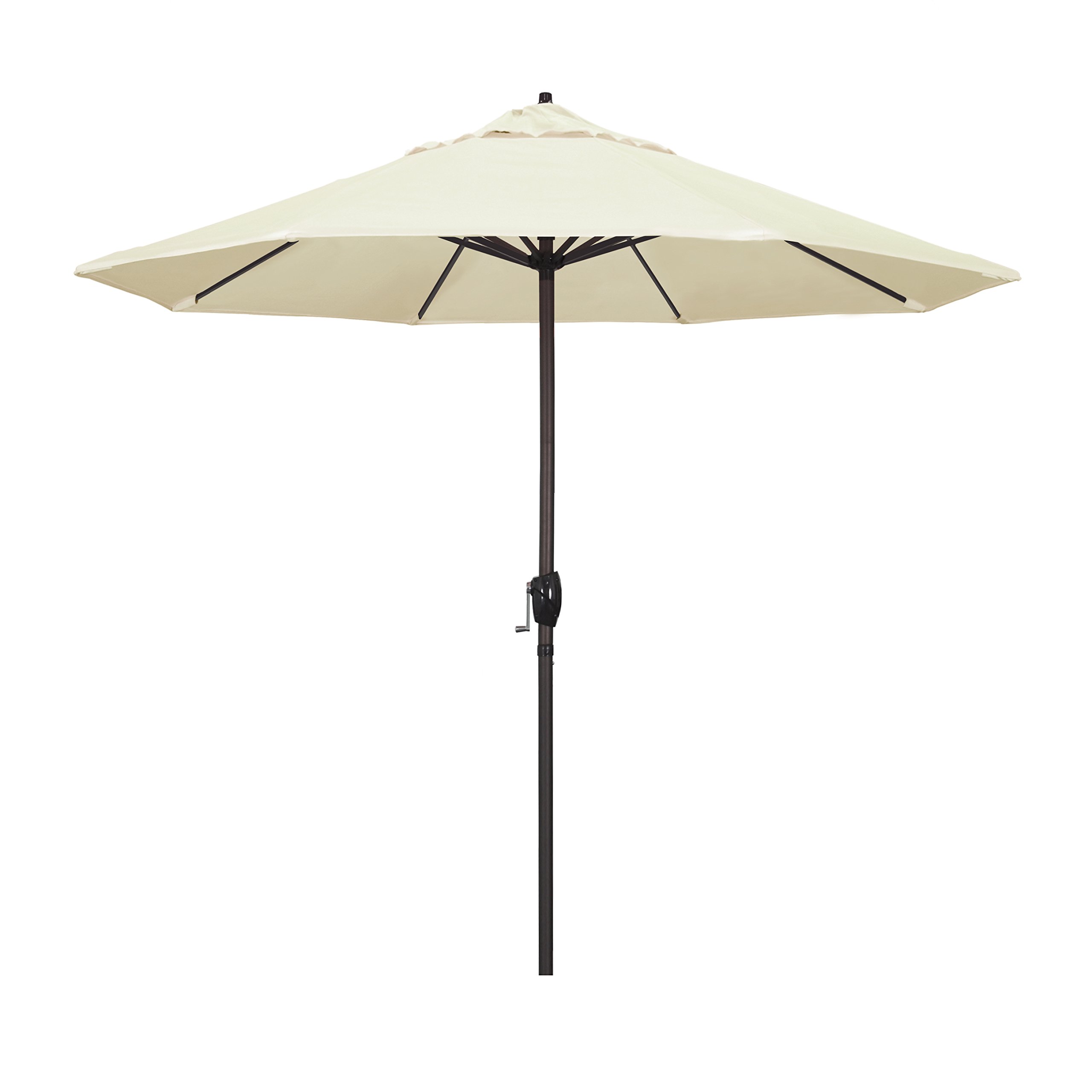 9' Sunbrella Patio Umbrella with Crank & Tilt - Bronze Aluminum Pole for Outdoor Dining & Poolside