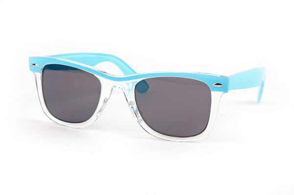 Vintage Style Two-Tone Wayfarer Sunglasses for Men & Women - Classic Fashion Eyewear for Outdoor Activities, Beach, and Driving