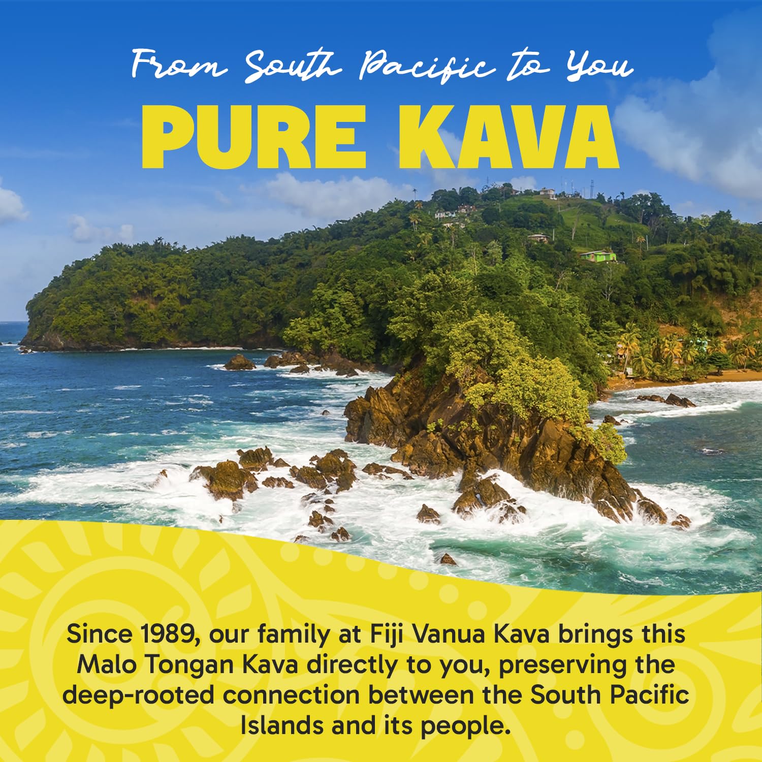 Premium Fiji Vanua Kava-Malo Tonga Kava Drink Powder - 8oz Medium Grind Traditional Kava Root Powder for Smooth & Creamy Taste - Easy to Prepare Natural Relaxation Drink for Stress Relief & Social Gatherings