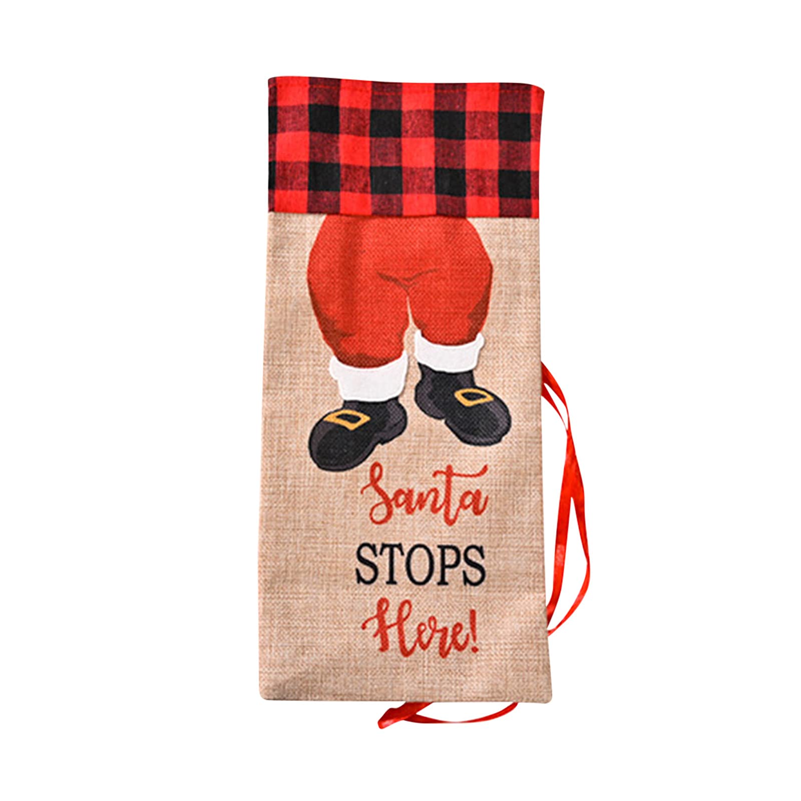 Unique DIY Christmas Decorations for Indoor & Outdoor - Holiday Party Supplies, Creative Table Decor, Santa Claus Wine Bottle Set for Festive Gatherings & Home Decor