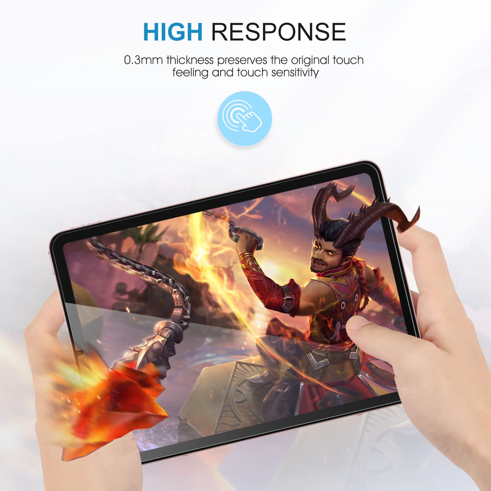 [2-Pack] SPARIN Tempered Glass Screen Protector for iPad Air 5th/4th Generation 10.9 Inch - Anti-Scratch, Bubble-Free, HD Clear Protection for Work, Study & Entertainment