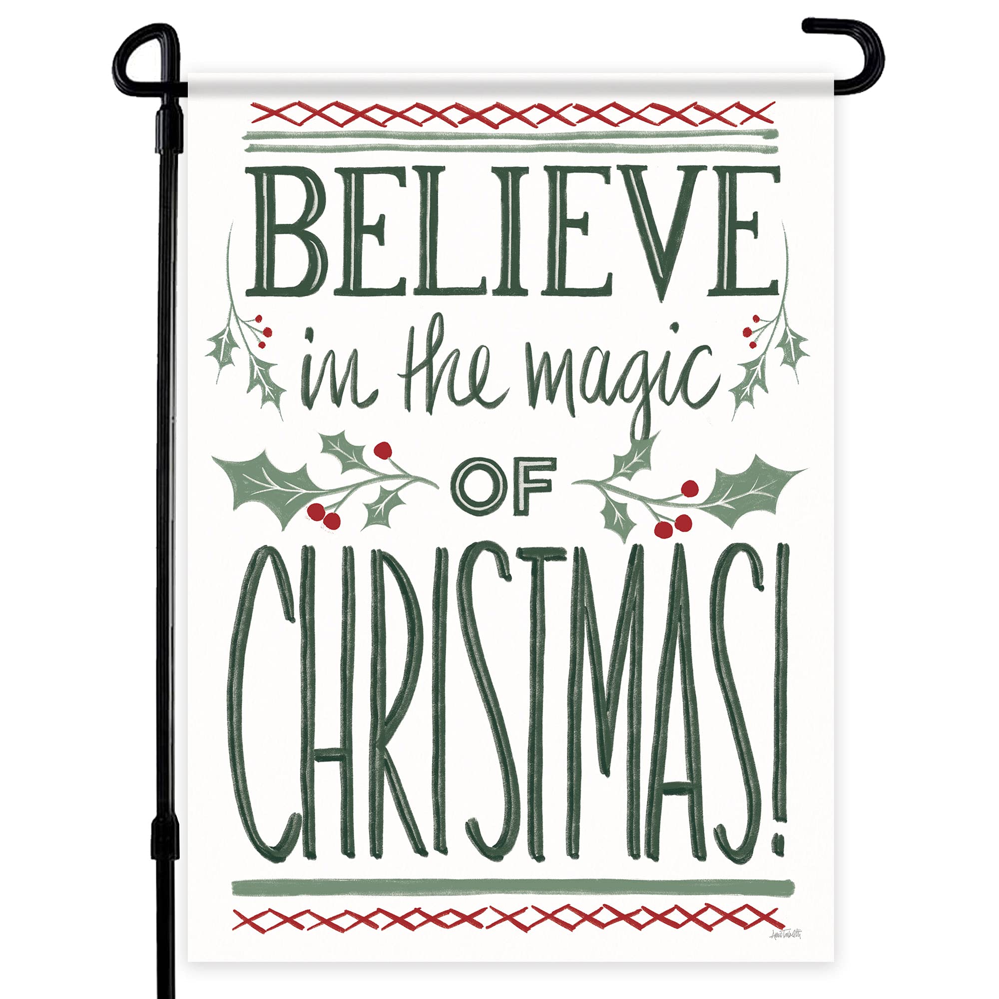 Premium Double-Sided Christmas Garden Flag 12x18 Inch - Winter Holiday Outdoor Decoration for Front Yard, Porch, Lawn & Door - Fits Standard Flagpoles - Perfect for Seasonal Home & Festive Decor