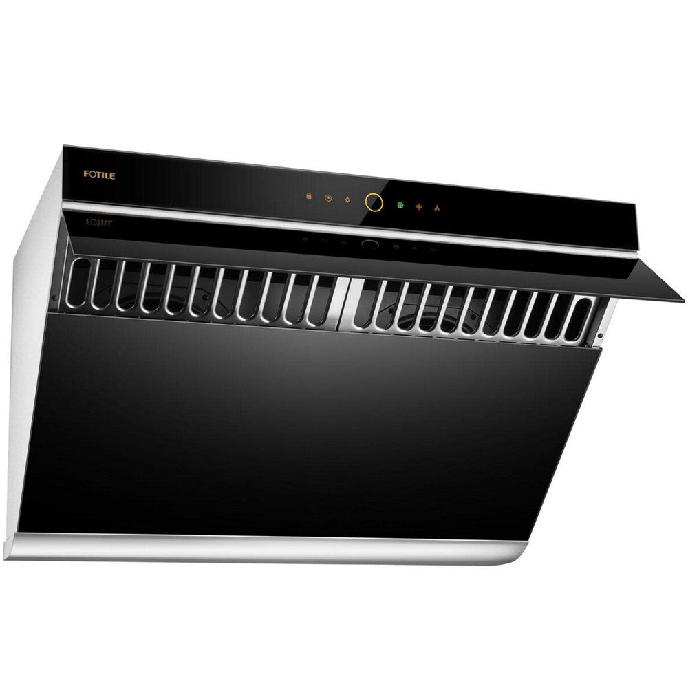 Fotile JQG9006 36-Inch 1000 CFM Wall Mount Range Hood - Motion & Touch Control, Onyx Black - Powerful Kitchen Ventilation for Gas Stoves & Cooking Areas