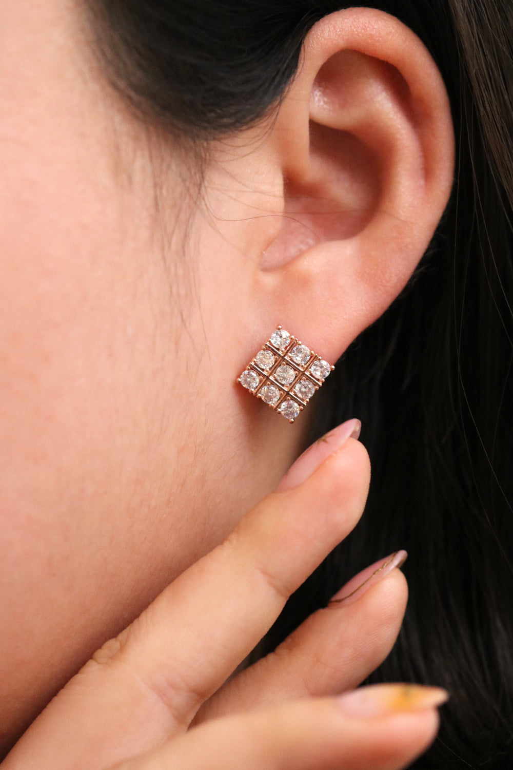 Elegant Cubic Diamond Stud Earrings for Women – Hypoallergenic 925 Sterling Silver – Perfect for Weddings, Parties & Everyday Wear