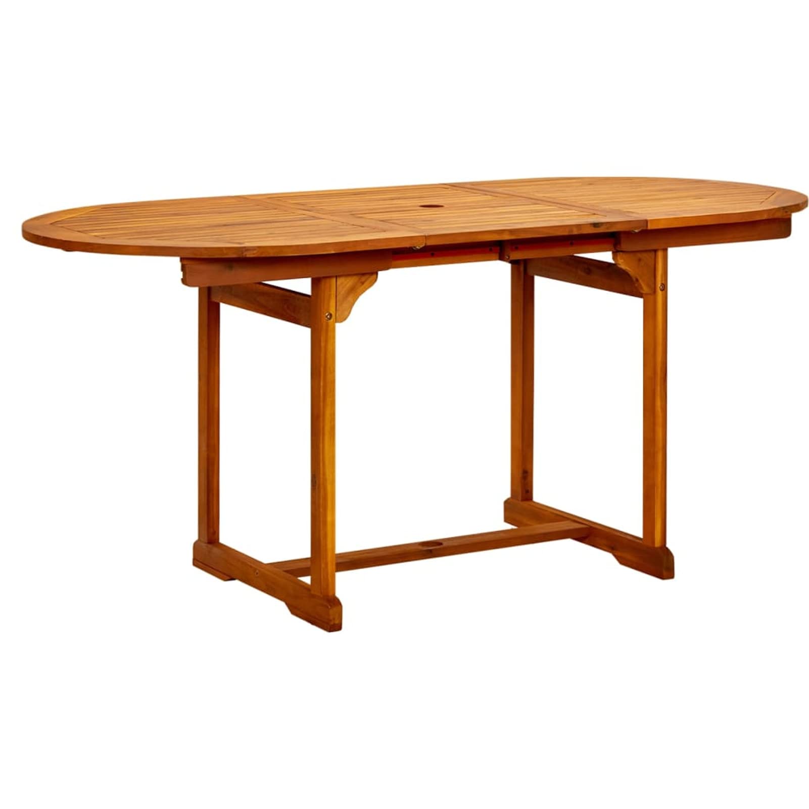 Round Acacia Wood Outdoor Dining Table 47.2