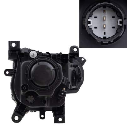 Brock Replacement Driver Side Headlamp Assembly for 2014-2018 Jeep Cherokee with Black Trim Halogen Headlight - Perfect for Night Driving, Off-Roading & Vehicle Restoration