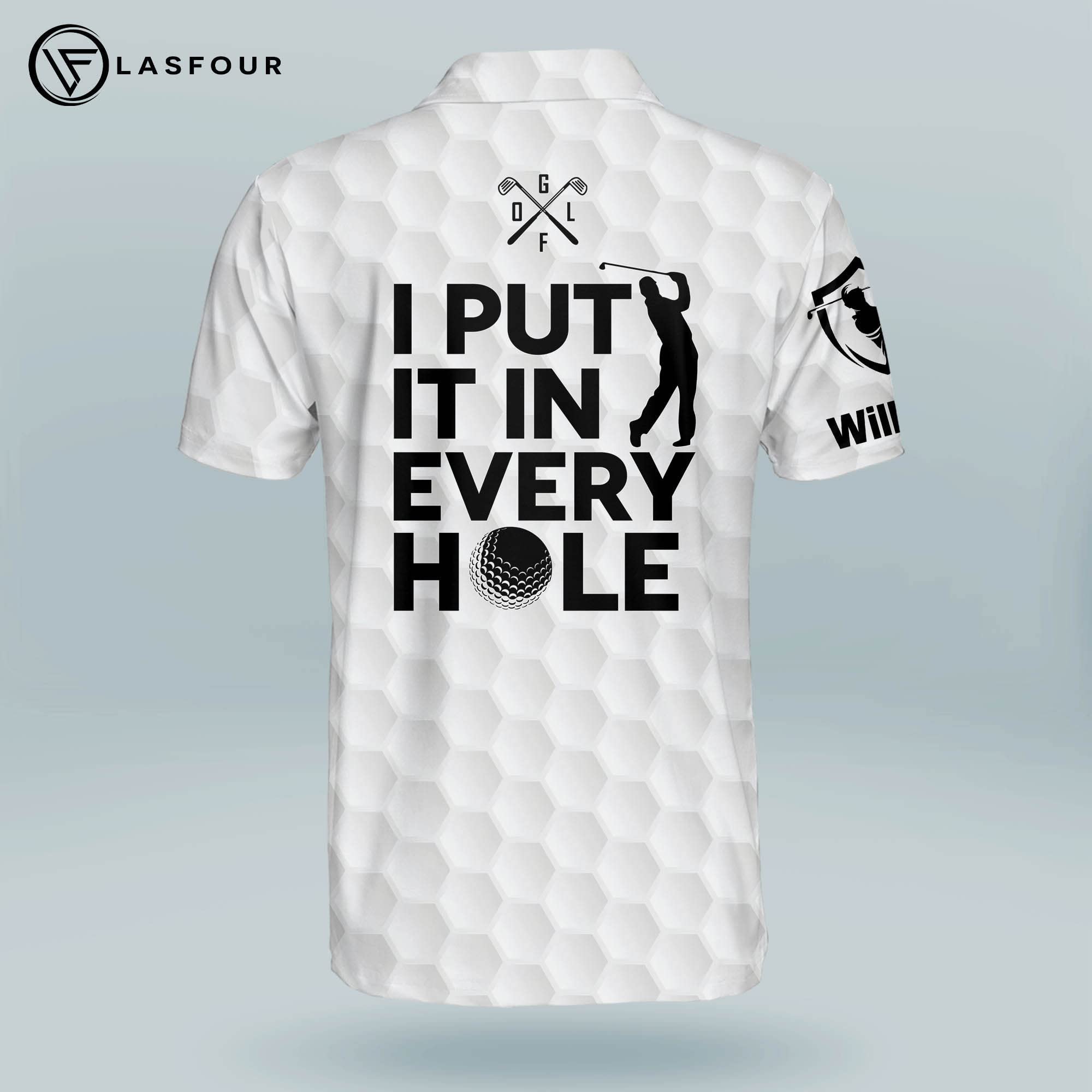American Flag Golf Polo Shirts for Men - Funny 'I Put It In Every Hole' Design - Lightweight Short Sleeve Performance Shirt - Perfect Golf Gift for Dad & Friends - Ideal for Golf Tournaments, Country Club Events & Casual Summer Wear
