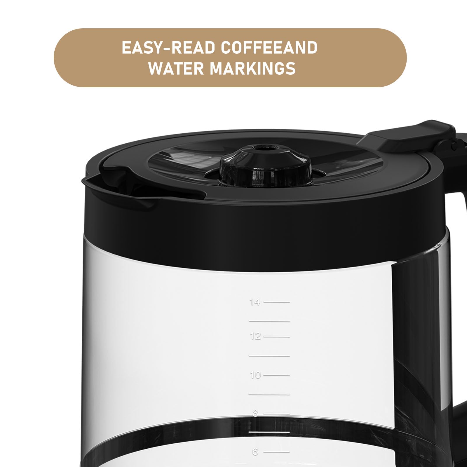 14-Cup DCM201 Coffee Maker Carafe Replacement - Compatible with Ninja DCM201, DCM201CP, DCM201BK Programmable XL 14-Cup PRO Coffee Maker - Perfect for Home, Office & Restaurant Use