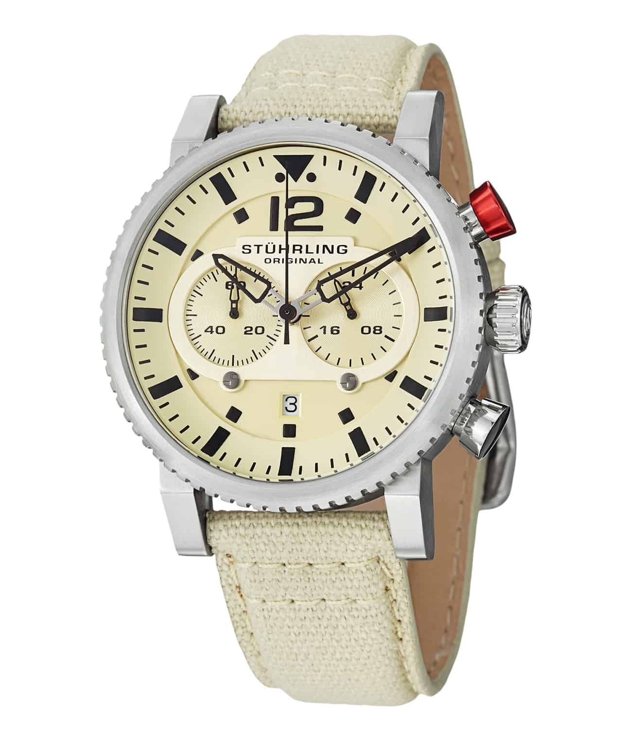 GTP 356 Quartz 45mm Aviator Watch for Men - Classic Pilot Style Chronograph with Date Display - Perfect for Aviation Enthusiasts & Everyday Wear