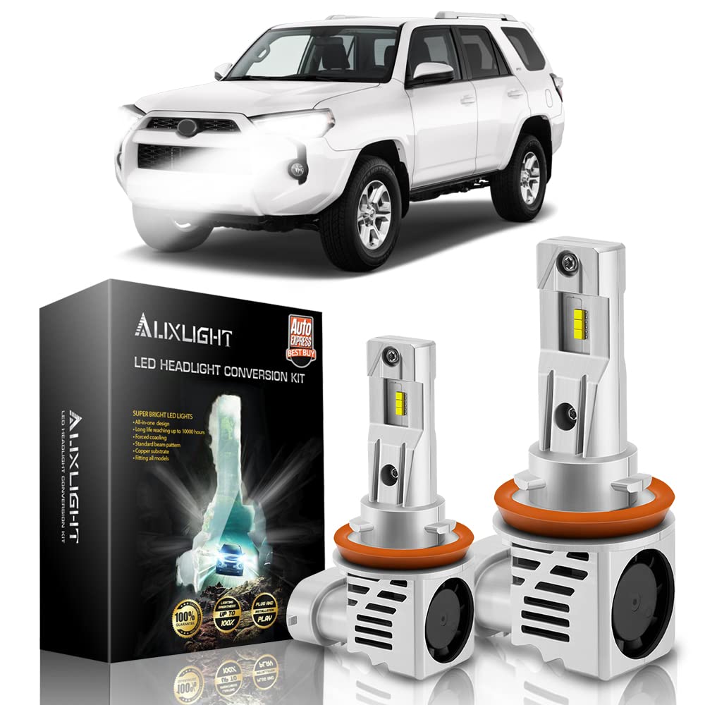 AUXLIGHT H11 H8 H9 LED Headlight Bulbs - 12000 Lumens, 6000K Cool White - Direct Replacement for 2006-2021 Toyota 4Runner - Plug & Play Conversion Kit (Pack of 2) - Perfect for Night Driving, Off-Roading & Enhanced Visibility