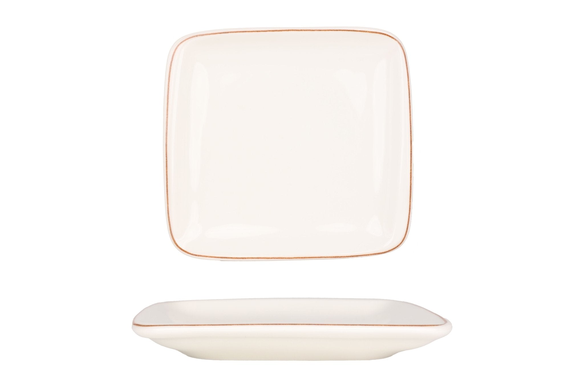 Vintage Retro Service Plate 22x20 cm - Classic Ceramic Dinnerware for Restaurants, Cafes & Home Dining | Perfect for Serving Appetizers, Desserts & Special Occasions