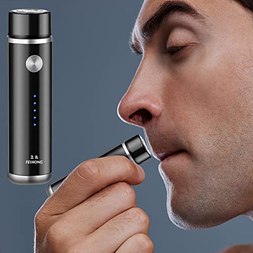 Washable Portable Electric Shaver for Men & Women - USB Rechargeable Cordless Travel Shaver - Compact Pocket Size for Business Trips & Daily Use - Perfect for Travel, Gym & On-the-Go Grooming (Black)