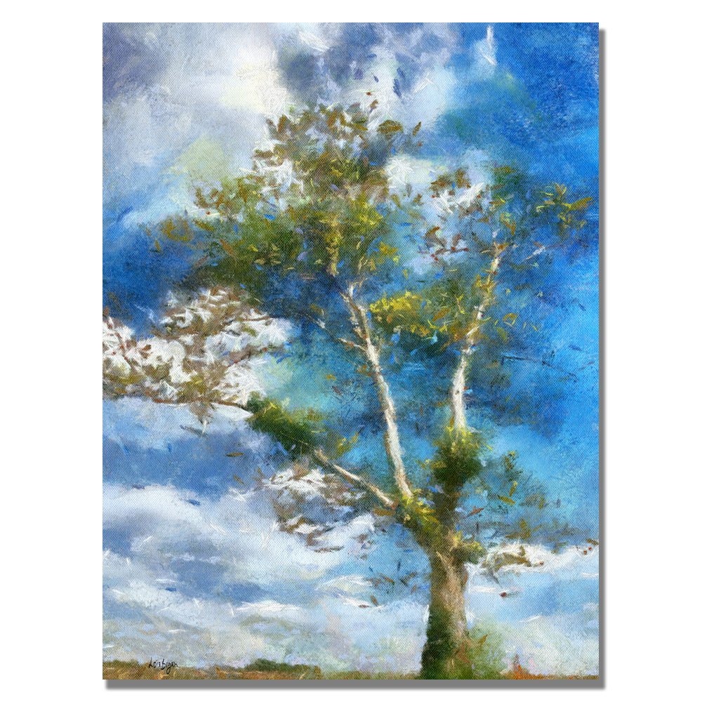 The Tree Stands Alone by Lois Bryan - 18x24 Inch Canvas Wall Art for Living Room, Bedroom & Office Decor - Nature Landscape Painting for Home & Office