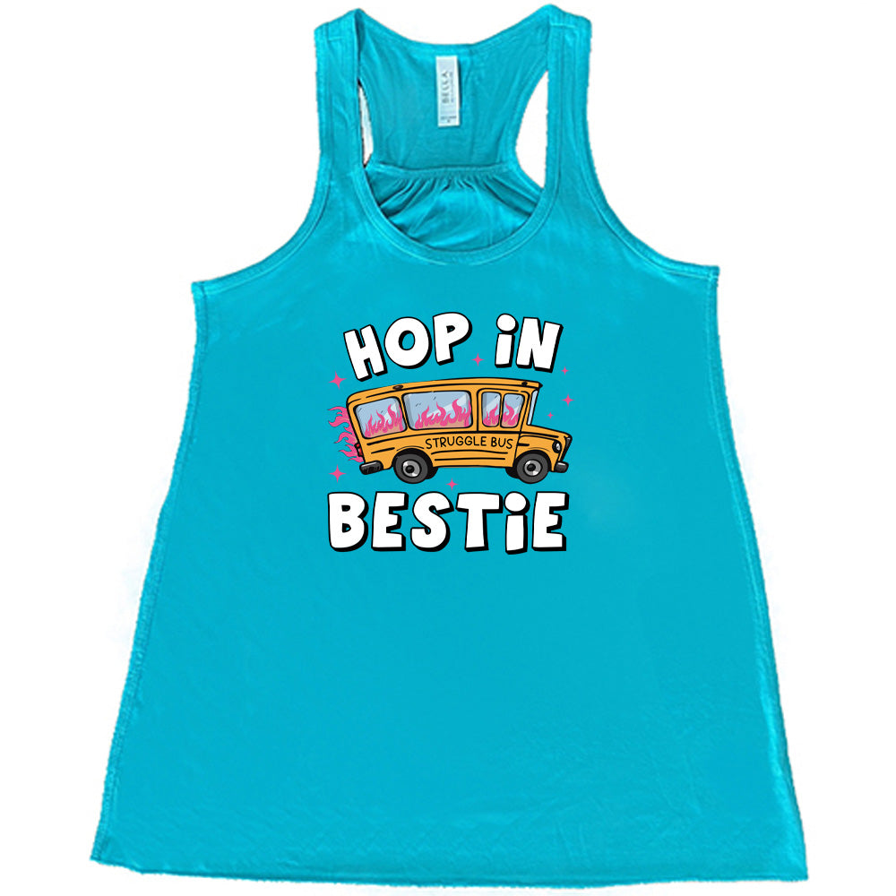 Best Friend Matching Shirts - Cute 'Hop In Bestie' Graphic Tee for Women - Fun Outfits for Girls' Trips, BFF Gifts & Casual Wear