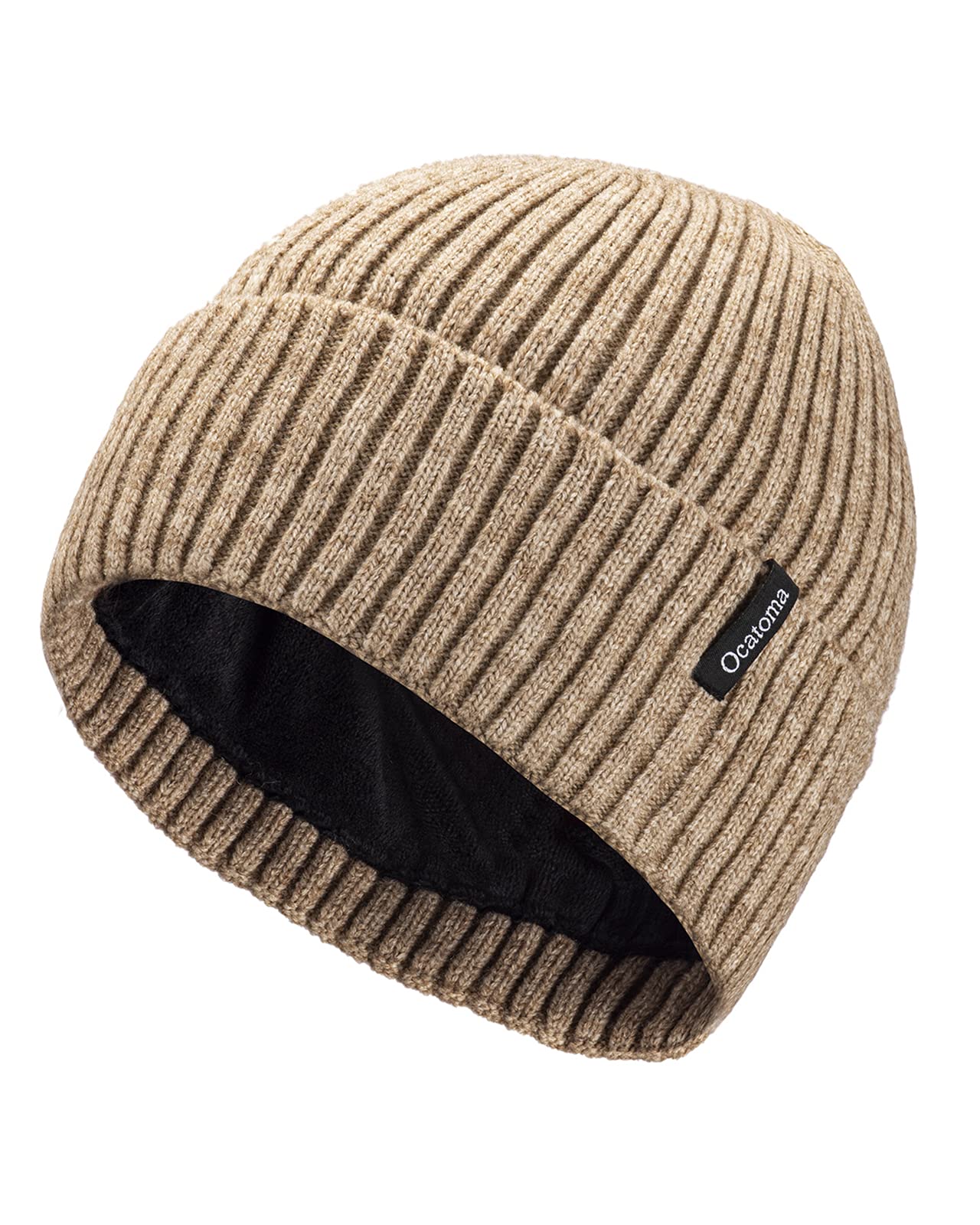 Ocatoma Unisex Winter Beanie Hat - Soft Warm Knit Cuffed Ski Cap for Men & Women | Perfect for Cold Weather, Snowboarding, and Outdoor Activities