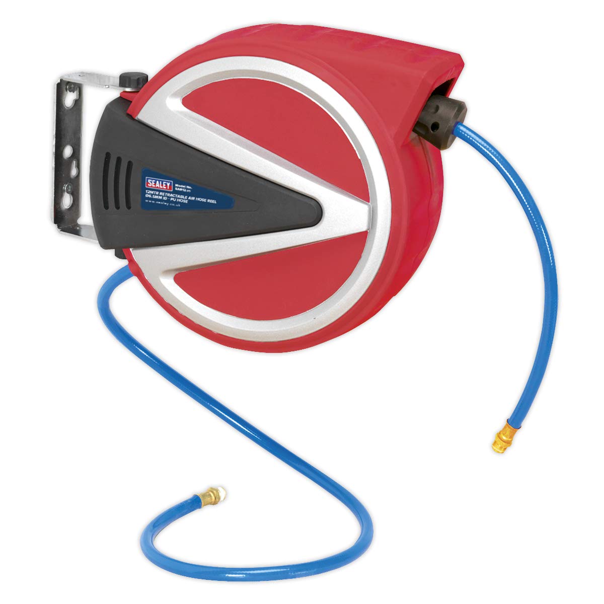 Sealey SA812 Retractable Air Hose Reel 12 Meter (39.4 Feet) - Heavy Duty Pneumatic Tool for Garage, Workshop & Industrial Use