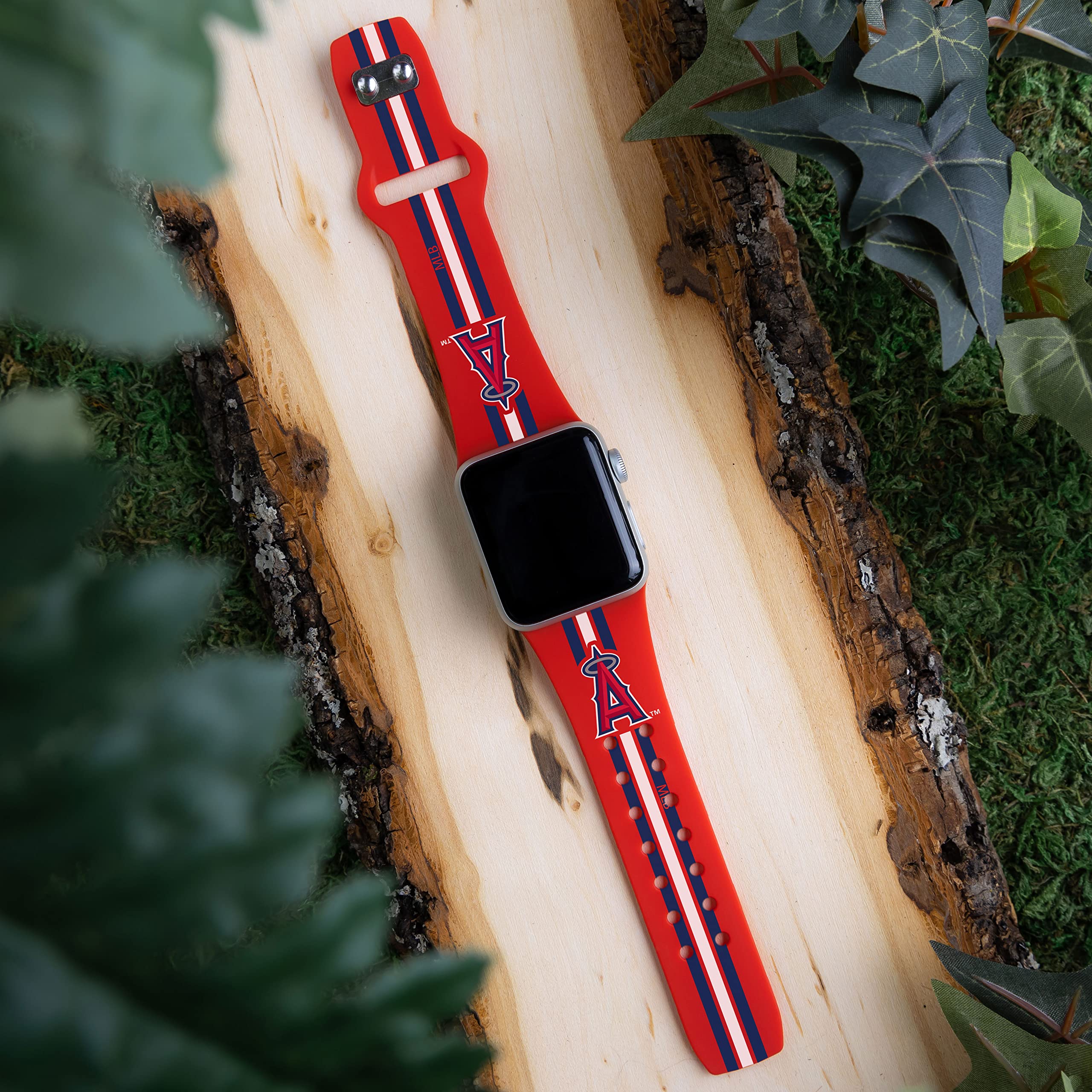 Los Angeles Angels HD Combo Package for Apple Watch & AirPods Pro - Game Time Stripes Design | Perfect for Baseball Fans & Sports Enthusiasts at Games or Daily Use