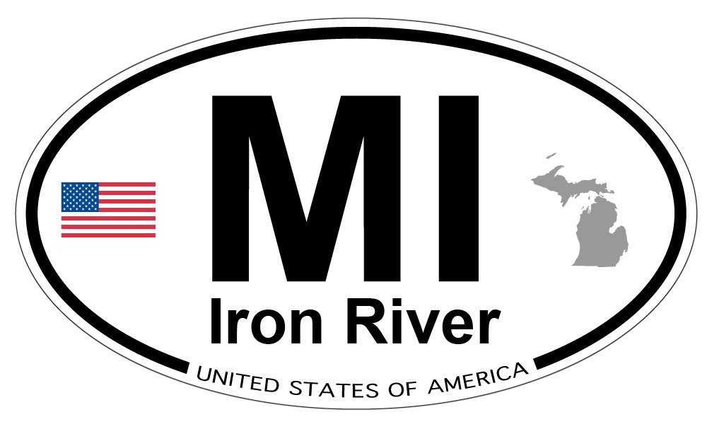 Iron River Michigan Oval Magnet - Premium Fridge Magnet for Collectors, Souvenirs & Home Decor - Perfect for Refrigerators, Lockers & Office Spaces