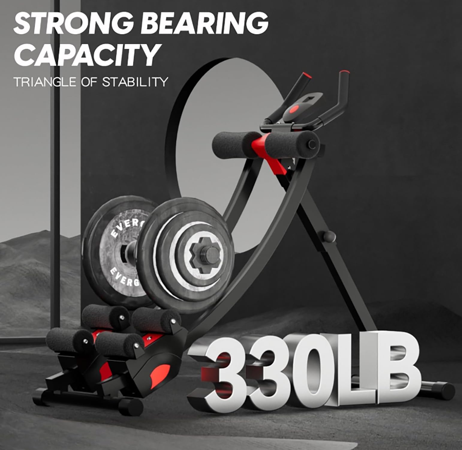 Adjustable Abdominal Trainer Machine - Core Strength Workout Equipment for Home & Gym | Foldable Ab Cruncher for Men & Women | Perfect for Home Fitness, Office Exercise & Full-Body Training