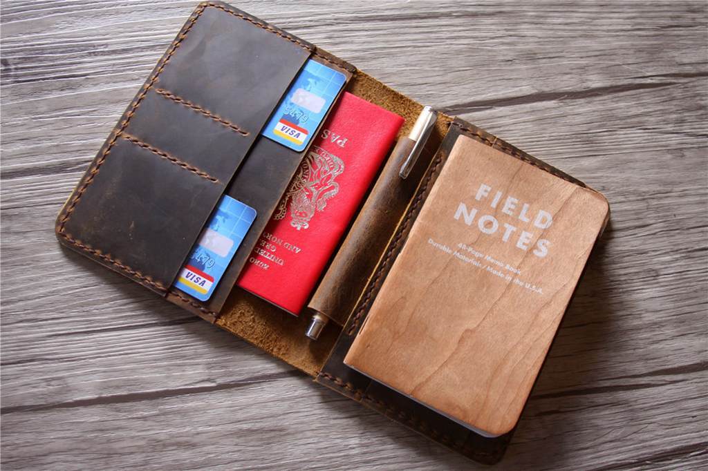 Premium Men's Leather Passport Holder - RFID Blocking Travel Wallet for Business & Vacation - Perfect for Airports, Hotels & International Trips