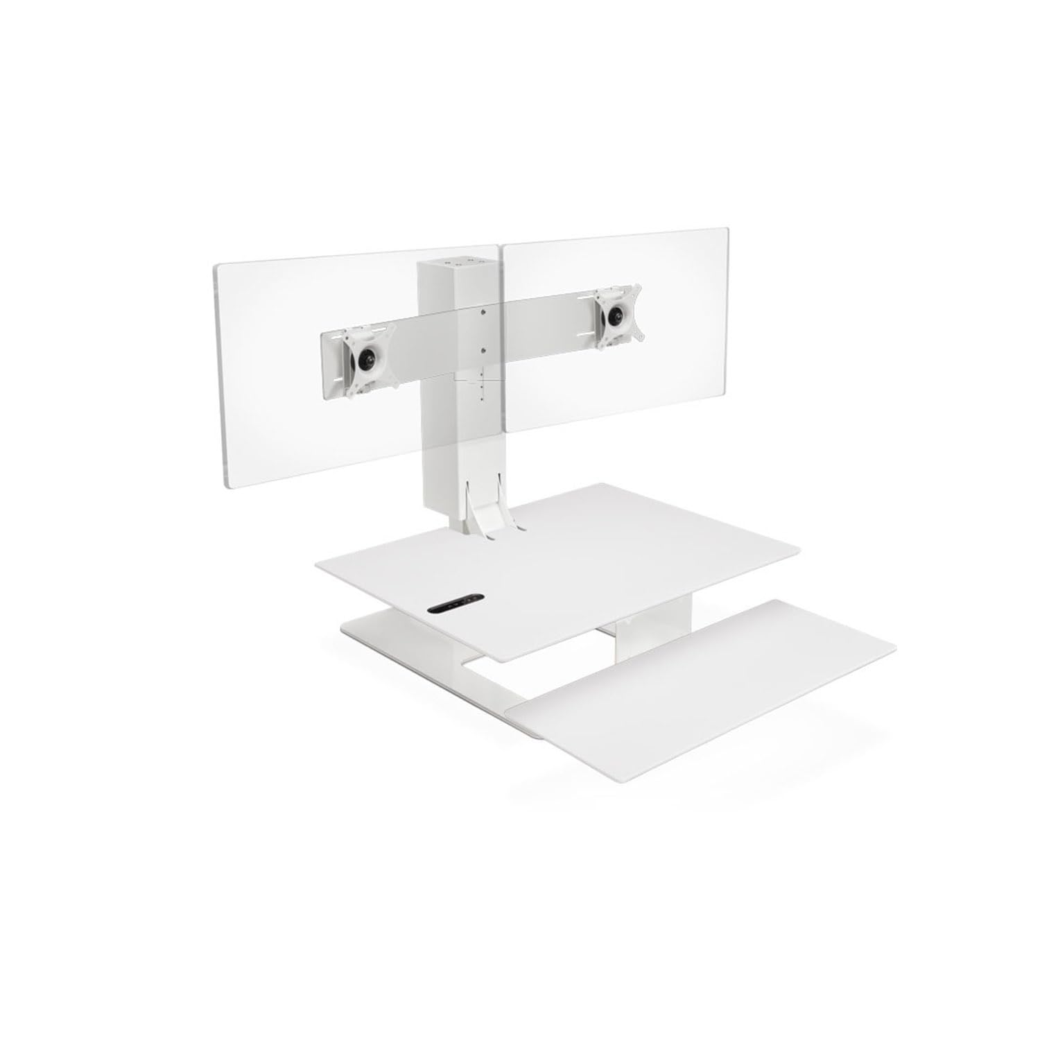 Uplift E7 Electric Standing Desk Converter - White for Dual Monitors | Home & Office Workspace