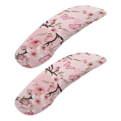Aesthetic Pink Peach Blossom Butterfly