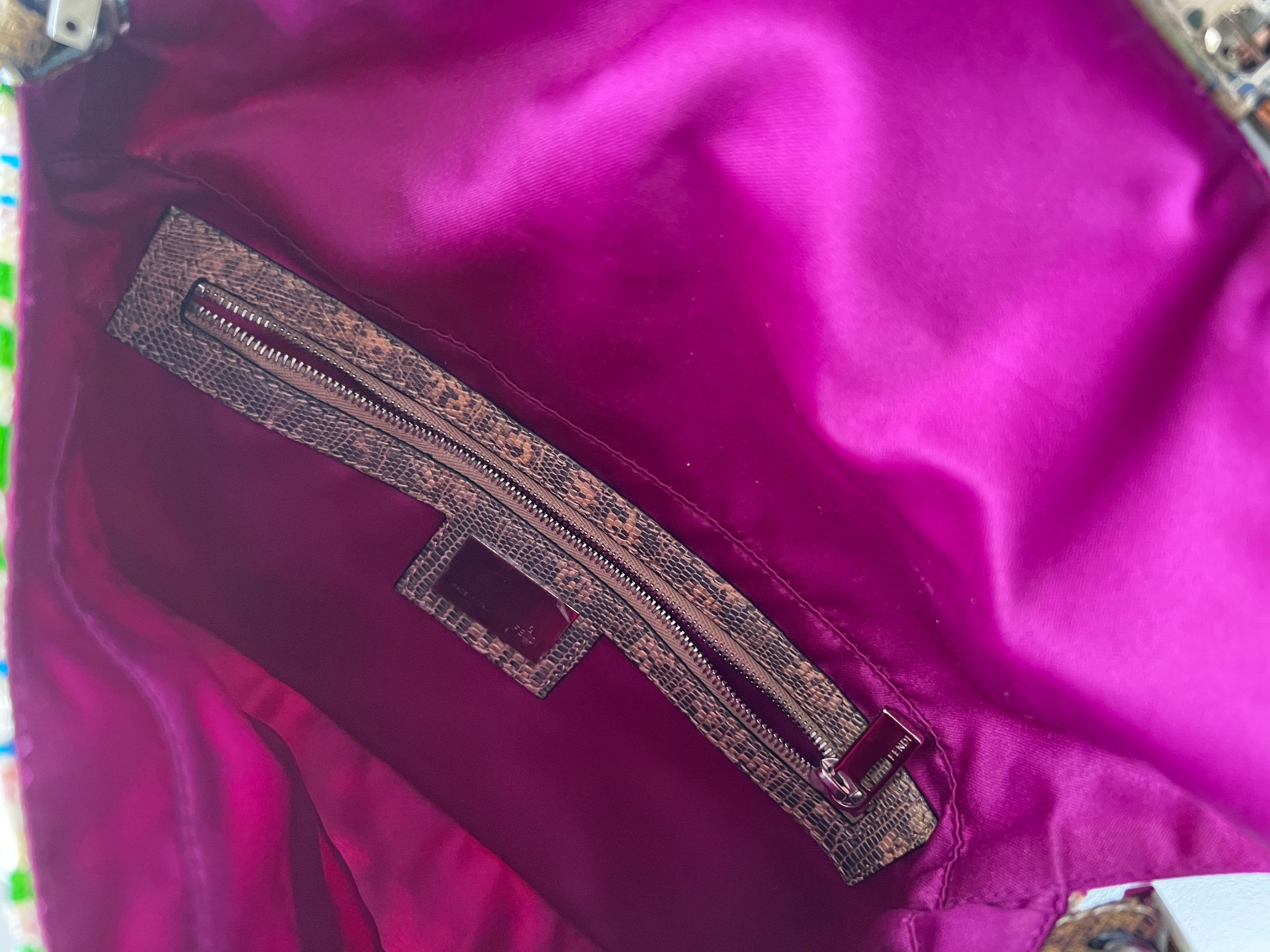 Fendi Pink and Green Beaded Baguette Bag - Stylish Designer Shoulder Purse for Women | Perfect for Parties, Weddings & Evening Events