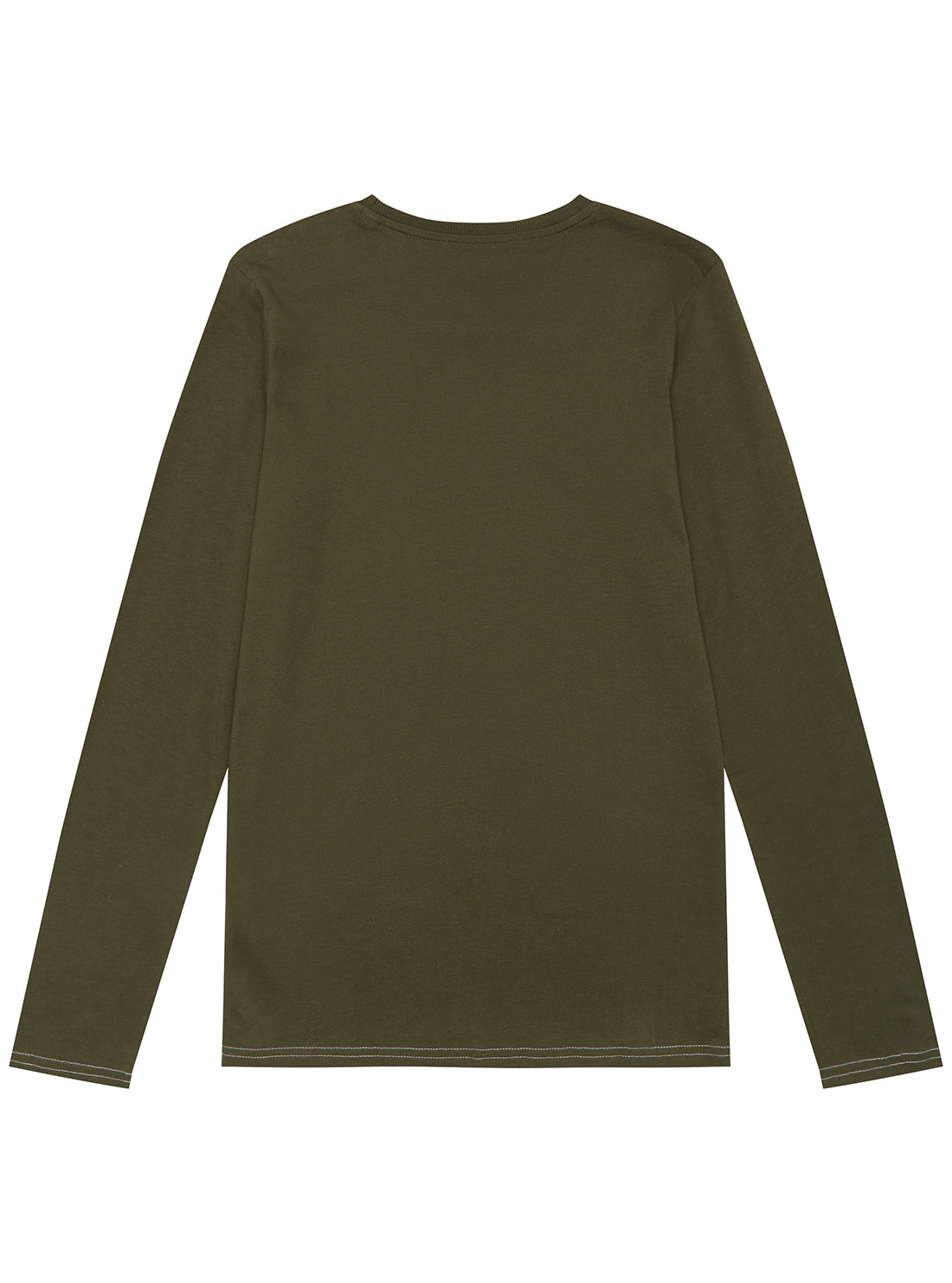 Khaki Long Sleeve T-Shirt for Men & Boys (Sizes 7-16) - Comfortable Casual Wear for School, Work & Outdoor Activities