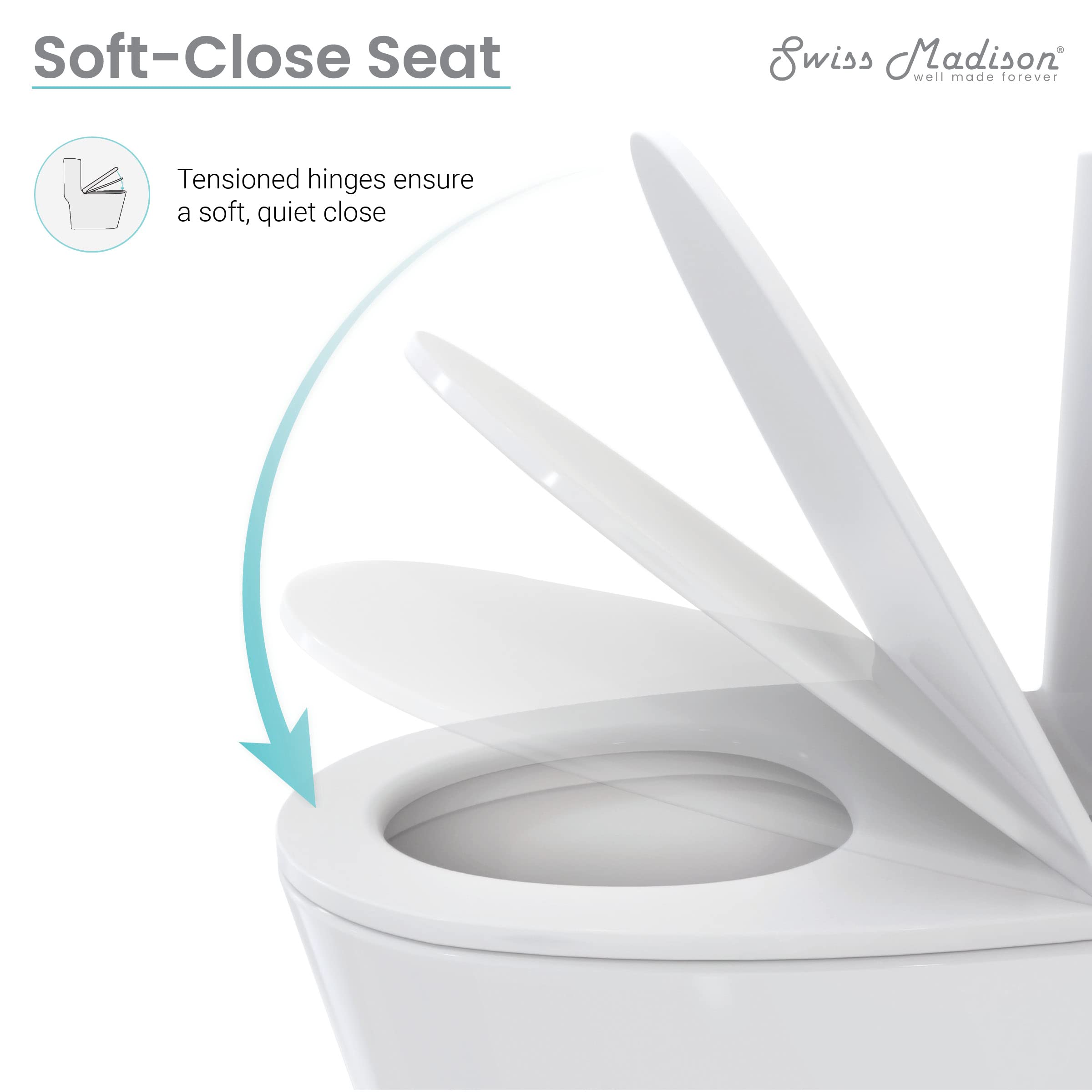 Ivy One-Piece Left-Hand Flush Toilet 1.28 GPF Water-Saving Elongated Bowl - Perfect for Small Bathrooms & Modern Homes