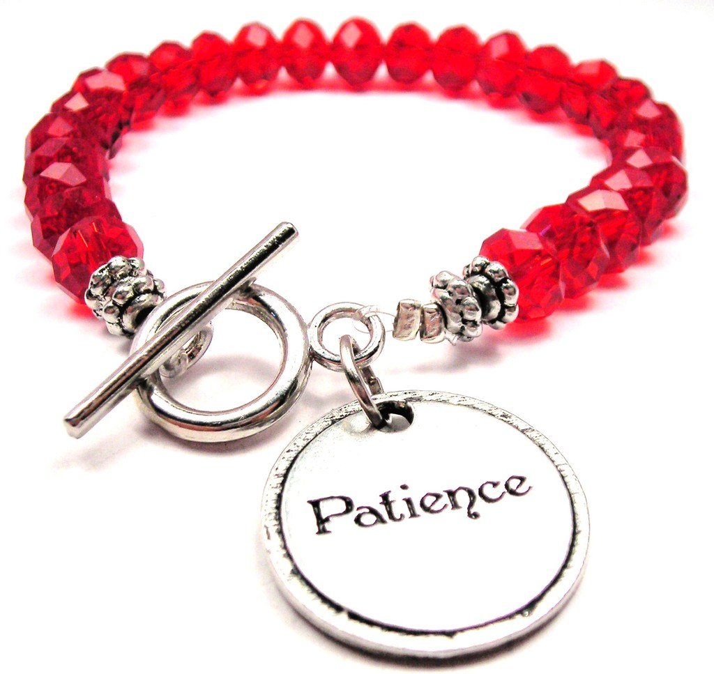 Patience Crystal Toggle Bracelet in Crimson Red - Elegant Adjustable Beaded Jewelry for Women, Perfect for Gifts, Parties & Everyday Wear